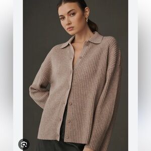 Reformation fantino cardigan oatmeal small